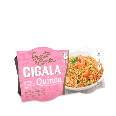 Arroz Cigala Pronto a Comer Integral Com Quinoa (125x2)x8